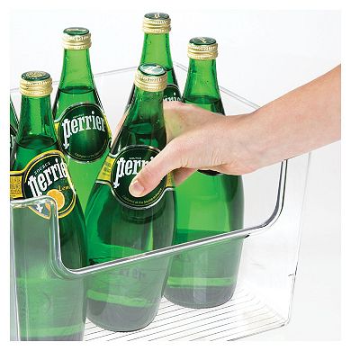 mDesign Plastic Kitchen Storage Organizer Bin with Open Front - 8 Pack - Clear