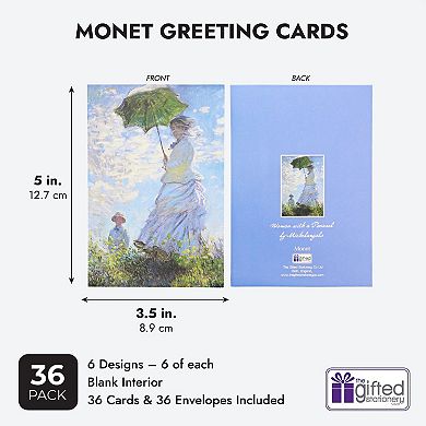 36x Assorted Monet Painting All Occasion Greeting Cards W/ Envelopes