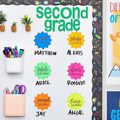 120-pack Blank Starburst Signs For Retail, Bulletin Boards, 6 Colors, 4x4 In