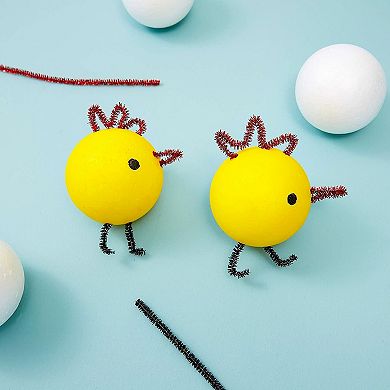 24 Pack 3 Inch Foam Balls For Arts And Craft Supplies, Diy (polystyrene)