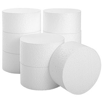 9 Pack Polystyrene Foam Circles For Crafts, Diy Floral Arrangements, 4 X 2 in