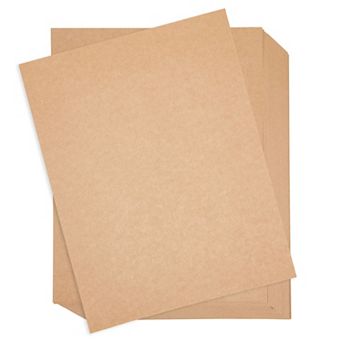 96 Pack Brown Kraft Paper Sheets For Drawing, Invitations, 8.5 X 11 in