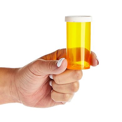 50x Plastic Reusable Empty Prescription Pill Vials Medicine Containers Bottles