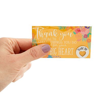 Set Of 12 Tokens Of Appreciation For Employees With Floral Thank You Cards Combo