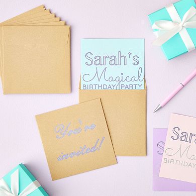 60 Pack Kraft Paper Material 5.5 X 5.5" Square Envelopes For Custom Invitations