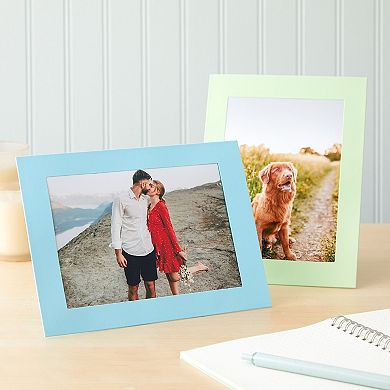 30 Pack Cardboard Picture Frames With Easel Stand, 10 Rainbow Colors, 5x7 In