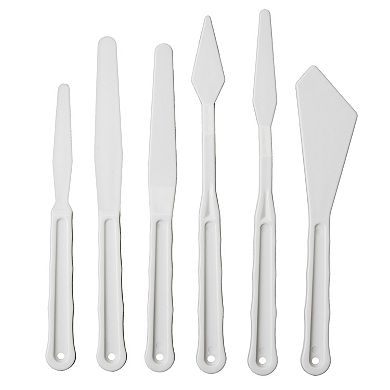 30 Pcs Plastic Palette Knives For Painting, Assorted Sizes Acrylic Paint Set