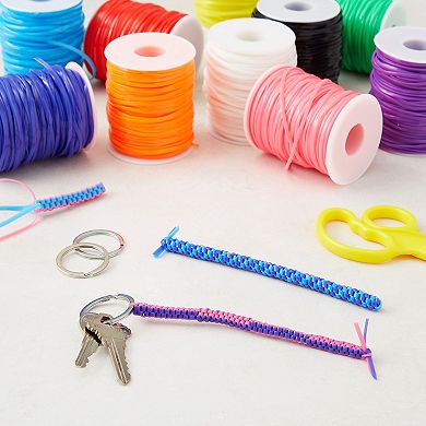 50 Yards Each Plastic Gimp String In 10 Colors For Crafting, 10 Spools