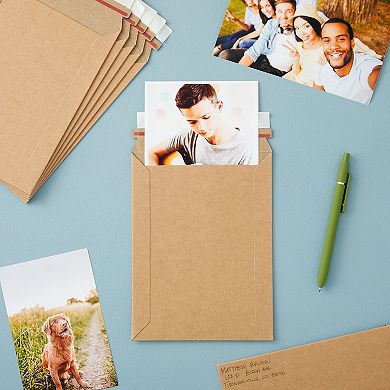 100 Pack Rigid Mailers 6x8 - 450 Gsm Sturdy Self-adhesive Cardboard Envelopes