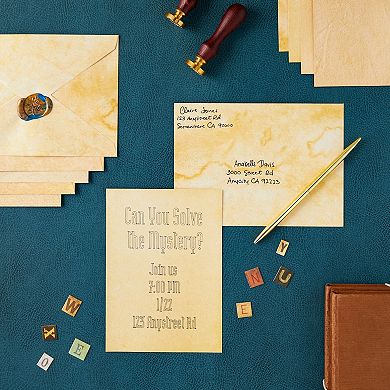 60 Pack Vintage Style Blank Cards And Envelopes 5x7 For Card Making (6 Designs)