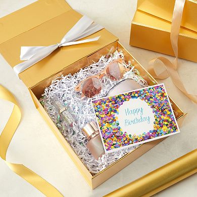 6 Pack Proposal Boxes, 9.5 X 9.5 X 3.5 Inch Glossy Gold Magnetic Gift Box