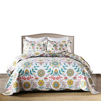 Marcielo 3 pc Bohemian Boho Quilt Bedspread Set Bedding Coverlet Set
