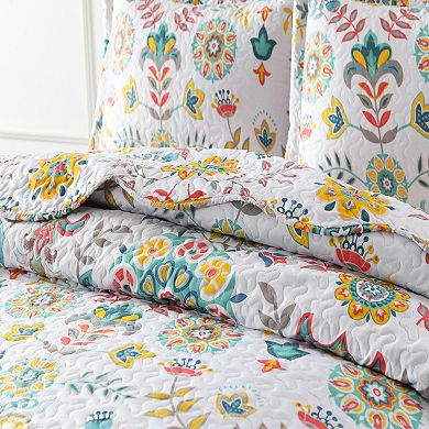 Marcielo 3 Piece Bohemian Boho Quilt Bedspread Set Bedding Coverlet Set