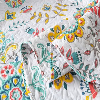 Marcielo 3 Piece Bohemian Boho Quilt Bedspread Set Bedding Coverlet Set