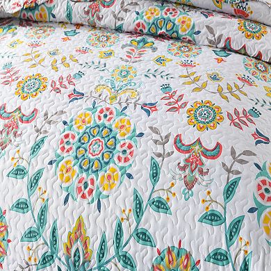 Marcielo 3 Piece Bohemian Boho Quilt Bedspread Set Bedding Coverlet Set