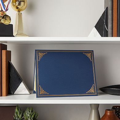 12-pack Navy Blue Certificate Holders - Use As Award, Diploma Cover, Letter-size