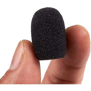 24 Pack Mini Foam Windscreen For Headset Microphone, Lavalier Mic, 0.8 In, Black