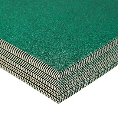 30 Sheets Glitter Green Cardstock Paper For Diy Crafts, 300gsm, 8.5 X 11 In