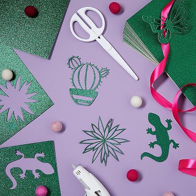 30 Sheets Glitter Green Cardstock Paper For Diy Crafts, 300gsm, 8.5 X 11 In