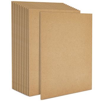 0.25" Thick Mdf Chipboard Sheets For Arts And Crafts, 8 X 10 in 12 Pack