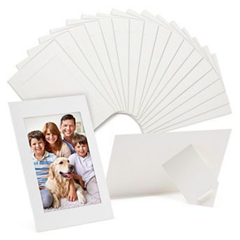 50 Pack Cardboard Picture Frames With Easel Stand, White, 4x6 In