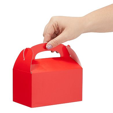24-pack Treat Boxes Candy Gable Boxes For Party Favors (red, 6.2x3.5x3.6 In)