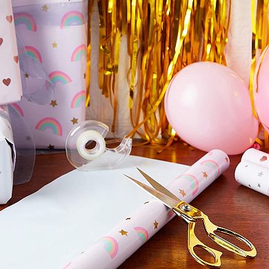 Pink Wrapping Paper Roll (30 Inches X 16 Feet, 3 Rolls)