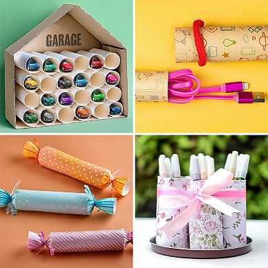 24 Pack Cardboard Craft Roll Paper Tubes Brown For Diy Projects, 1.7" X 10"