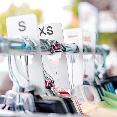 60 Pack Blank Closet Dividers for Hanging Clothes, 5 x 2 inches