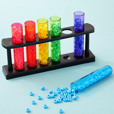 4 Pack Plastic Test Tubes With Rack For Parties, Plant Propagation, 1.5oz