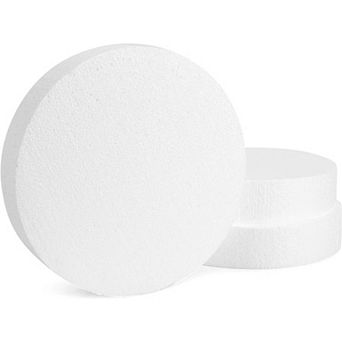 Craft Foam Disks, White Circles For Arts And Diy Crafts (10 X 2 in 3 Pack)