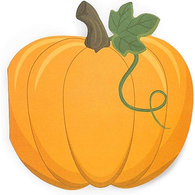 Thanksgiving Notecards -24pcs Pumpkin Shaped Notecard & Gold Foil Trim Envelopes