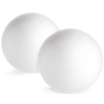 2-pack Craft Foam Balls, Large Smooth Round Polystyrene Foam Spheres, 7.5 In
