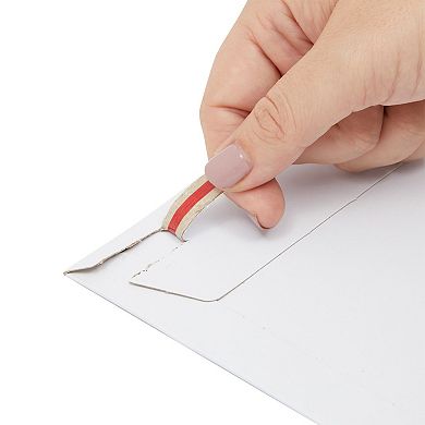 25 Pack White Rigid Shipping Envelopes For Documents, Self-adhesive, 9 X 12 In