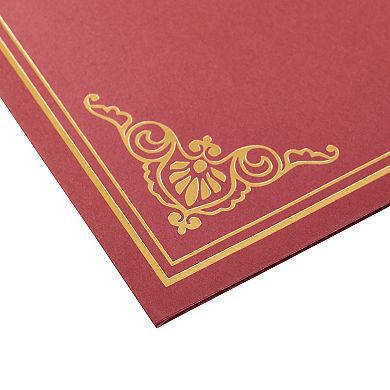 12pack Certificate Holder Diploma Letter-sized, Burgundy Gold Foil, 11.2 X 8.8"