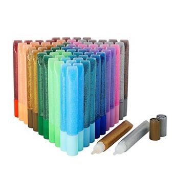 72 pk Glue With Glitter Pens For Art & Crafts,greeting Cards, 0.35 Oz, 12 Colors