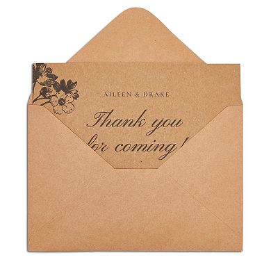 48 Pack Blank Stationery Cards And Envelopes Set, 4x6 Brown Printable Postcards