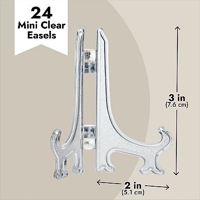 24 Pack 3-inch Mini Easel Display Stand For Sports Trading And Baseball Cards