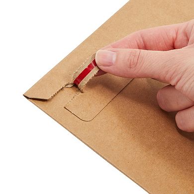 25 Pack Flat Rigid Mailers, Kraft Paper Material Cardboard Envelopes, 9x11.5