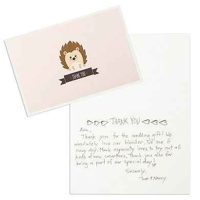 48 Pack Baby Animal Thank You Cards, Thank You Notes With Envelopes, 4x6 In