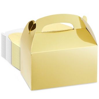 24-pack Treat Boxes Candy Gable Boxes For Party Favor (gold, 6.2x3.5x3.6 In)