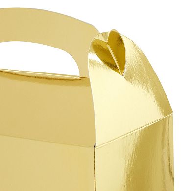 24-pack Treat Boxes Candy Gable Boxes For Party Favor (gold, 6.2x3.5x3.6 In)