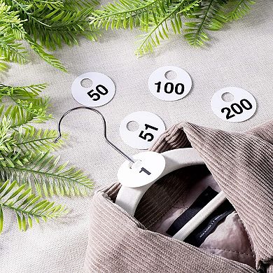 2 Sets Of Round Numbered Tags 1-300, Double-sided Plastic Coat Check Tickets