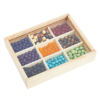 2 Pack Wooden Jewelry Box W Clear Lids Bead Storage Container Earrings Organizer