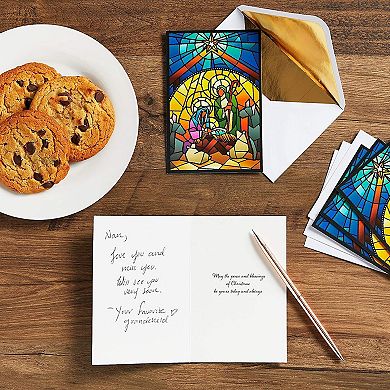 48 Pack Religious Christmas Cards Boxed With Envelopes, Holiday Greeting 4x6”