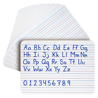 12 Pack Double Sided Small Dry Erase White Boards With Lines (9x12 In)