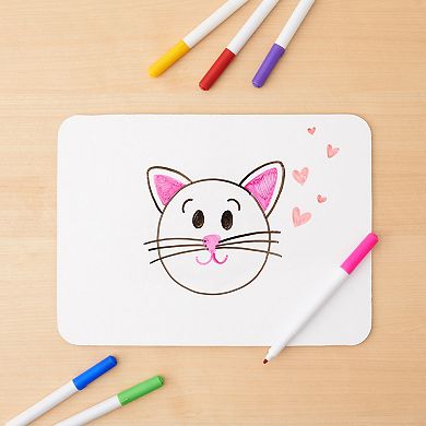 12 Pack Double Sided Small Dry Erase White Boards With Lines (9x12 In)