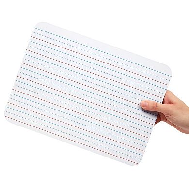12 Pack Double Sided Small Dry Erase White Boards With Lines (9x12 In)