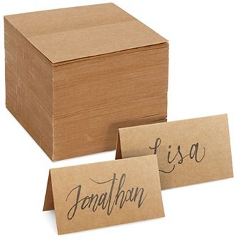 200 Pack Place Cards For Table Setting, Blank Name Cards For Wedding, 3.5 X 2 in