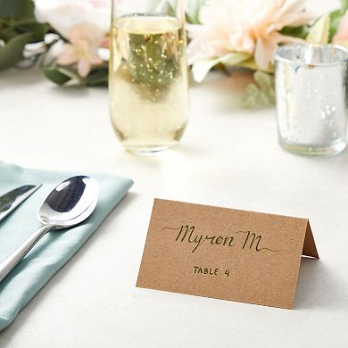 200 Pack Place Cards For Table Setting, Blank Name Cards For Wedding, 3.5 X 2 In